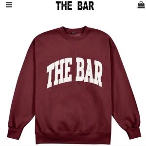 The Bar Varsity Sweatshirt Maroon